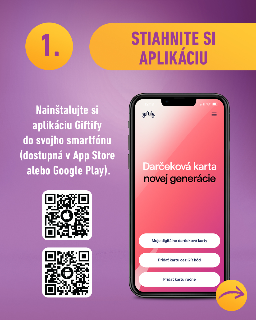 1. Stiahnutie aplikácie Giftify